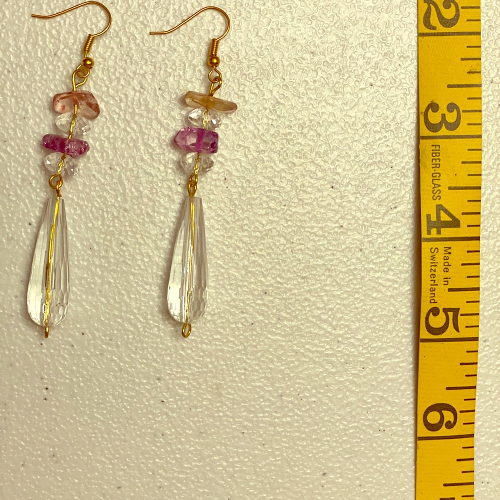 Complimentary gift.Crystal dangle  earrings